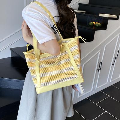 Lazy Wind Striped Tote Armpit Bag Women's Summer New Large-capacity Commuter Casual Shoulder Bag