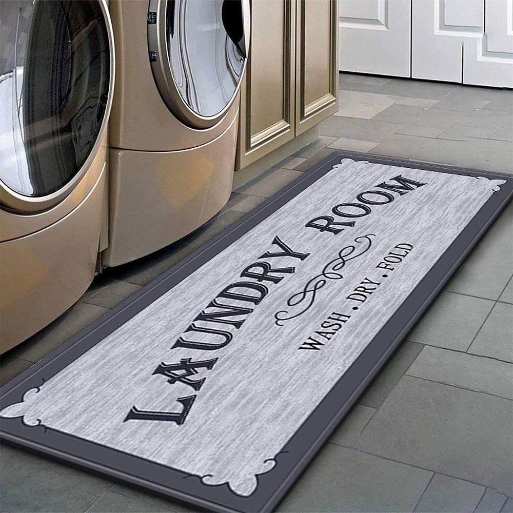 1 szt. szary dywanik do prania, kuchni, salonu, łazienki, mata, wycieraczka, chłonny, antypoślizgowy dywan, można prać, dekoracja domu, pasek dywanowy