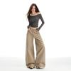 Women's High Waist Wide Leg Jeans Loose Fit Denim Pants Washed Denim Fabric Elegant Streetwear Trousers
