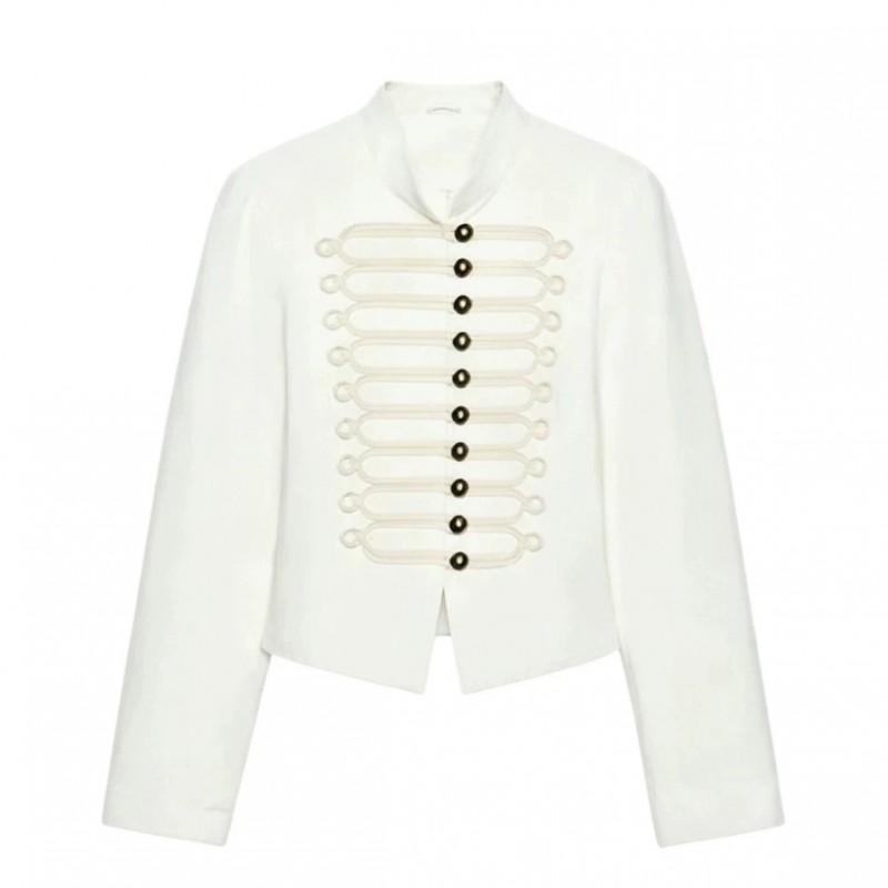Womens Loose Fit Stand Collar Short Jacket Casual Long Sleeve Outerwear 2026