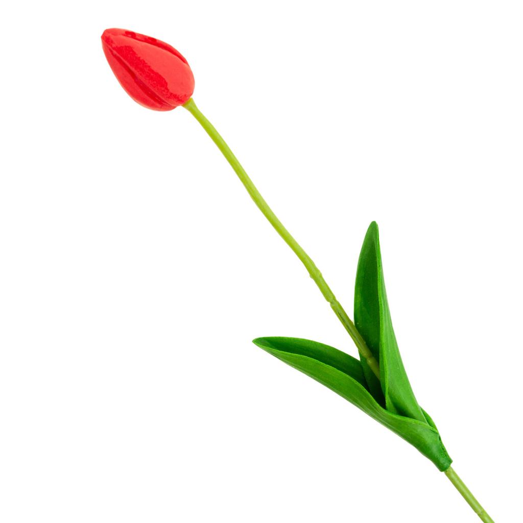 CV26799-1 ARTIFICIAL RUBBER-COATED TULIP WHITE BEAUTIFUL AS LIFE FOAM TULIPS centerpiece
