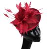 Deep Leather Powder Boutique Banquet Mesh Top Hat Hemp Headgear Bridal Wedding Dress Mesh Feather