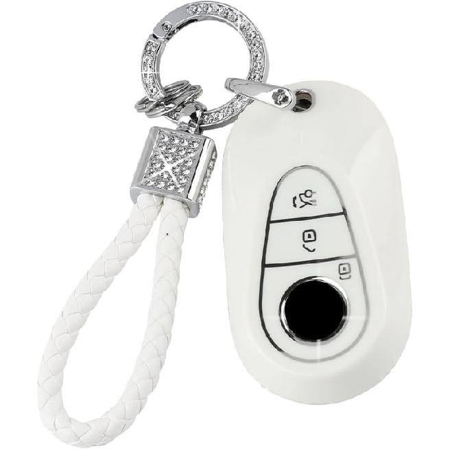 PIFOOG Key Fob Cover For Cadillac SRX CTS CT6 XTS XT5 XT6 XT4 ATS Accessories TPU 5 Button Keys Case Shell Protecor Glitter Car Keychain Girly Women