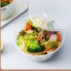Jiexiangjia Disposable 1000ML Round Plastic Soup Bowls with Lids