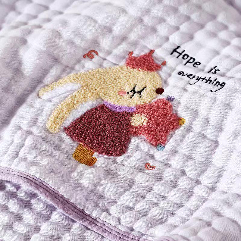 Soft Absorbent Six-Layer Gauze Baby Blanket & Towel Extra Large 110x110cm