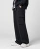 AGOD (Fleece-Lined) Single-Pleat Cargo Sweatpants [Black]