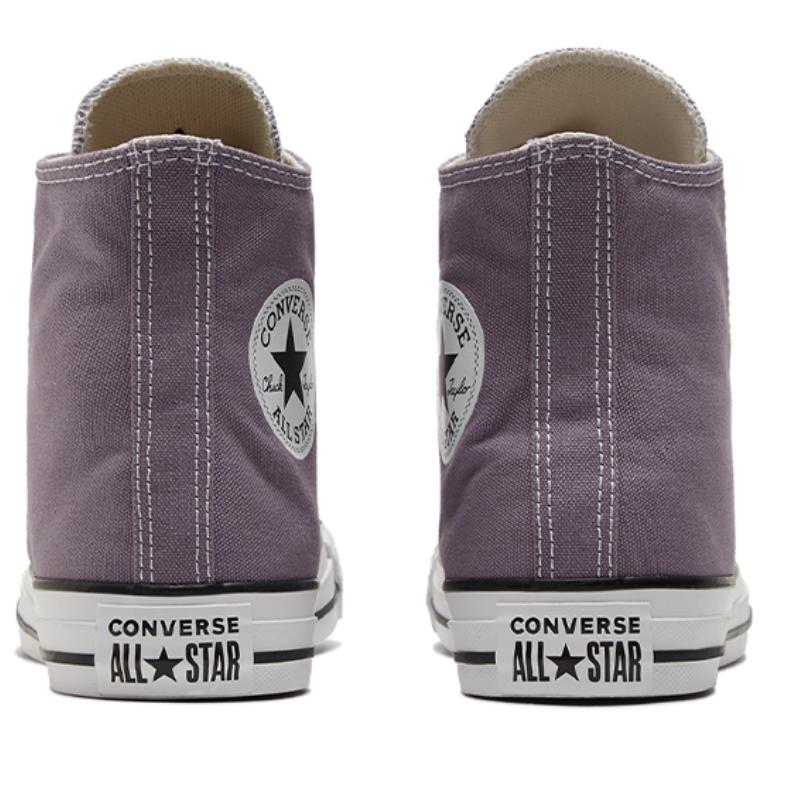Converse Chuck Taylor All Star Comfortable and Versatile High Top Canvas Shoes Unisex Gray Purple