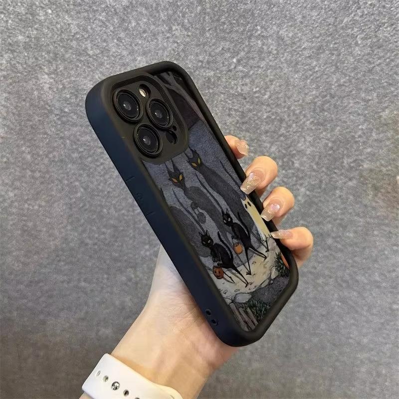 Dark Funny Monster Cat Fox Creative Phone Case For iPhone 17 16 15 14 13 11 12 Pro Max 7 8 Plus X XS XR Shockproof Back Cover