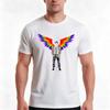 Castiel Rainbow Wings Tshirt Summer Casual Cotton Tee Oversized Streetwear Tops Vintage Graphic Print Unisex Unisex Unisex