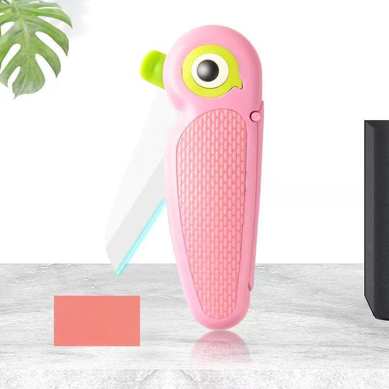 Cute Cartoon Ceramic Cutter  Folding Fruit Knife Kitchen Kids Auxiliary Knives Mini Portable Sharp Knife Peeler