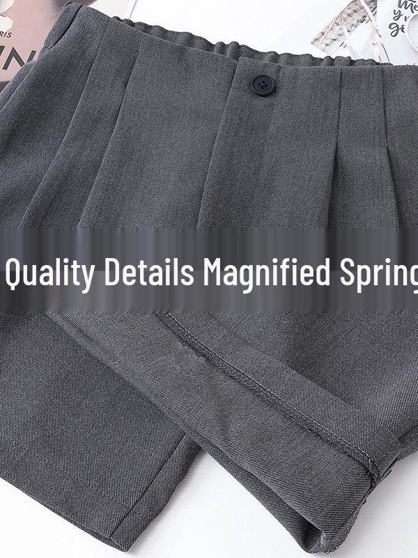 Stylish Women's High-Waisted Stretchy Straight-Leg Pants - Slimming, Loose Fit, Versatile Wide-Leg for Spring/Winter 2026.