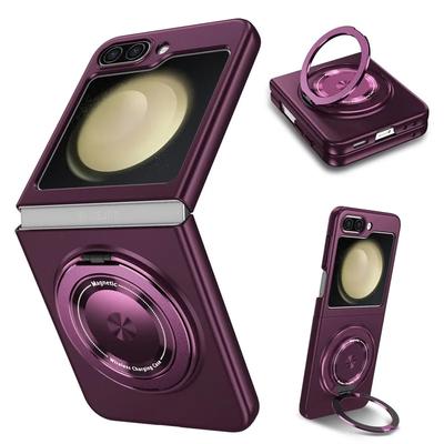 360° Magnetic Ring Kickstand Phone Case for Samsung Galaxy Z Flip 6 5 4 3 Flip5 Flip4 Flip6 Holder Hard Shell Protection Cover