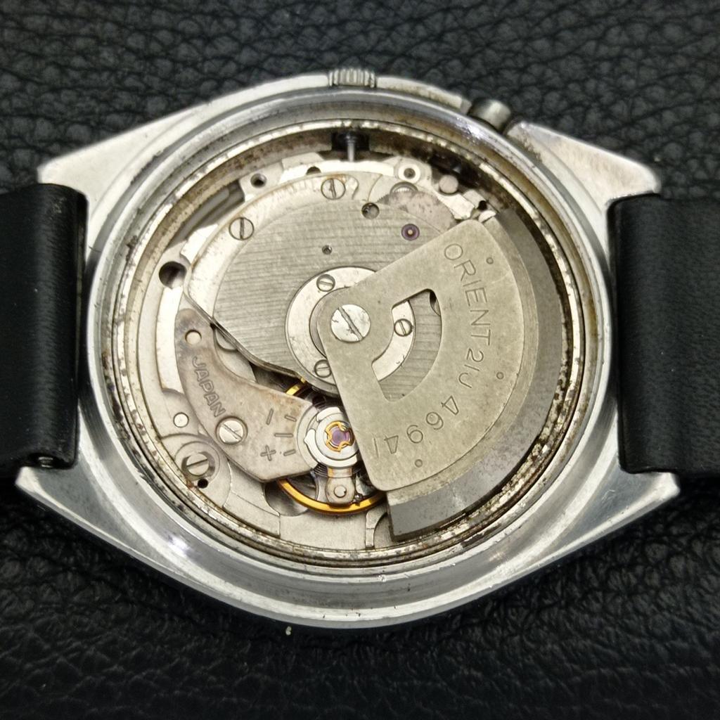 VINTAGE ORIENT AUTOMATIC 46941 JAPAN MENS BLUE COLOR DIAL WATCH a700671-5 R204-a700671