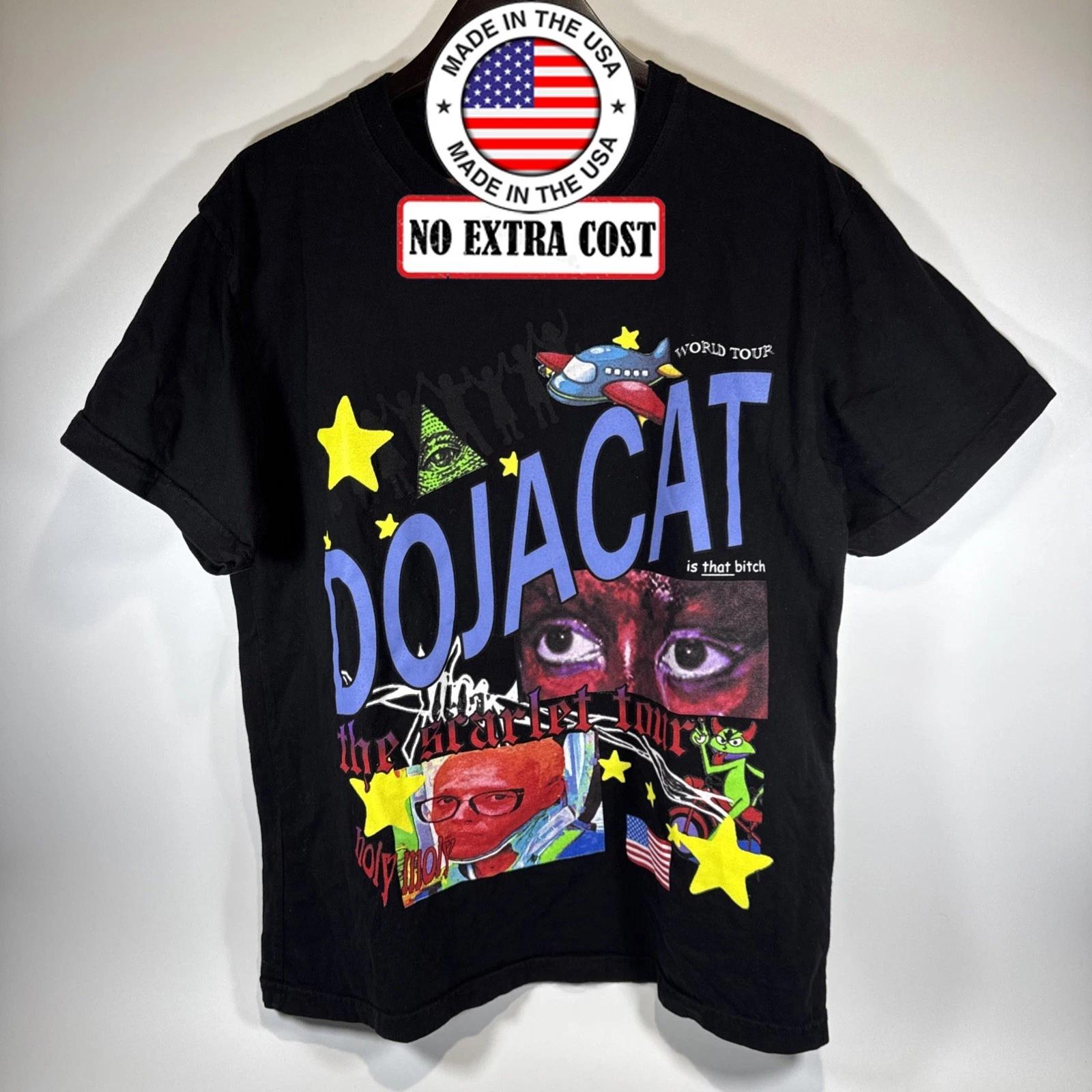 Vintage Doja Cat Scarlet Tour USA Black Graphic T Shirt NT137 FREE SHIPPING 2XL