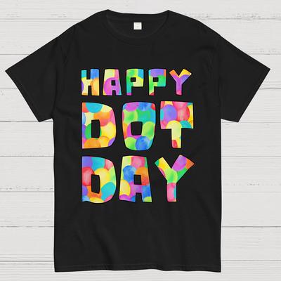 Happy International Dot Day Cotton Summer Casual Cool Loose T-Shirt