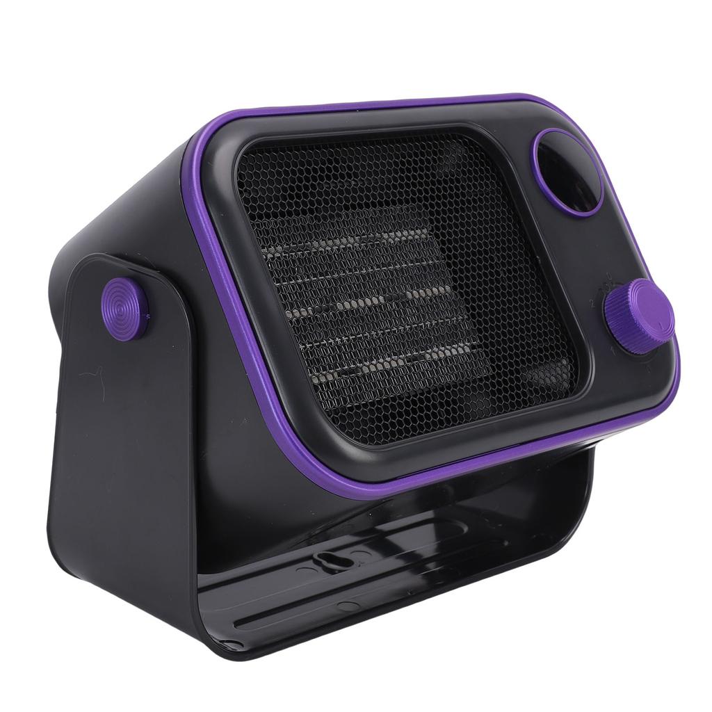 Desktop Heater Quiet Quick Heating   Ceramic Heater with 2 Speed Setting Tip Over Overheating Prevention for Indoor 1200W