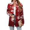 Women's Christmas Printed Lightweight Cardigan Long Sleeved Casual Loose Thin Fit With Pockets Cardigan Jacket