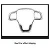 Real Carbon Fiber Interior Car Steering Wheel Button Frame Panel Cover Trim Accessories For Ford Mustang 2024+-T61C