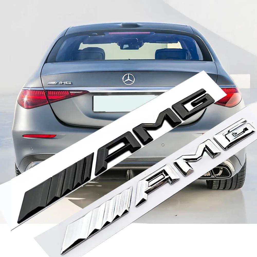 For Mercedes Benz AMG 1pcs 3D Car Rear Trunk emblem Decal Letters Sticker A B C E G CLA W211 W203 W204 W210 W124 accessories QG2