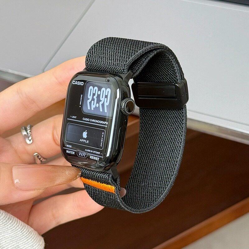 Cinturino E-Buckle Compatibile per Apple Watch Serie 6, 7, 8, 9, 10, 11 e ULTRA
