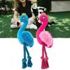 Plush Flamingo Coltton Rope Teething Toy for Dog Pulling Squeaky Tear Resistant Fetching Game for Pet Outdoor Engagement
