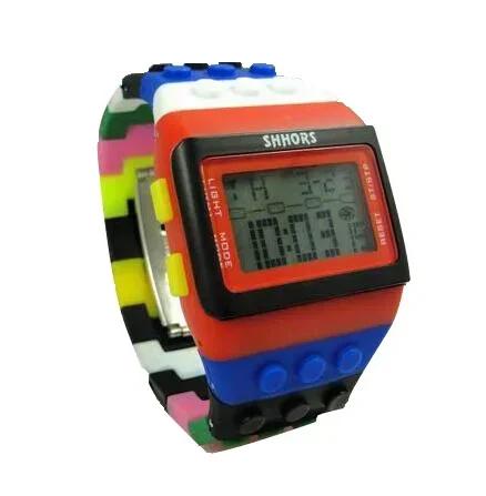 Fashion Brand SHHORS Watches Women Watches Fashion Plastic Led Digital Watches Rainbow Watch Electronic Wristwatch reloj mujer