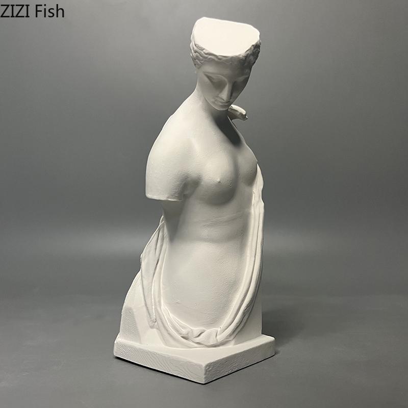 Ancient Greek Girl Plaster Statue Desk Decoration Ornaments Characters Sculpture Sketching Practice Coloring Teaching Tool