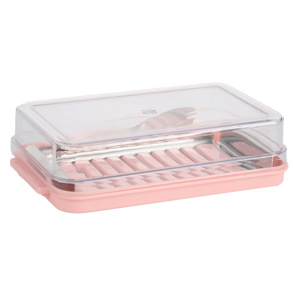 2 in 1 Design Butter Storage Container Transparent Cover Cheese Storage Box For Margarine