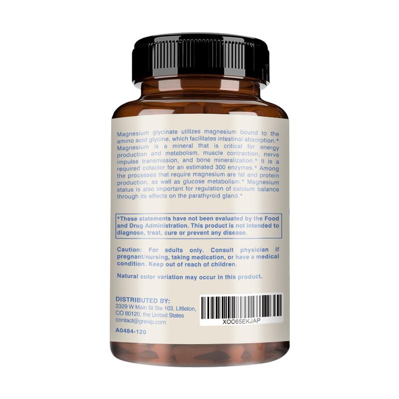 CREVIP Hohe Absorption, Glycin-Magnesium-Kapseln, Sanfte Magnesiumsupplementierung, Geeignet für Männer und Frauen