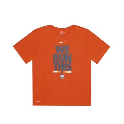 X MLB Collaboration T-Shirt SS23 Houston Astros Letter Logo Print Crew Neck Short Sleeve American Vintage Kids Tops Red 3Z3B7SAG4-HOU