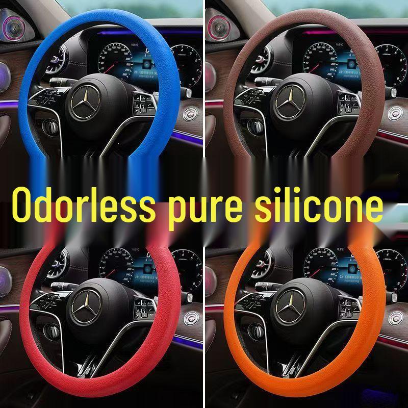 Universal Non-slip Silicone Steering Wheel Cover, Ultra-thin Soft Grip for All Seasons
