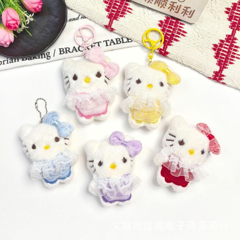 2025 Hello Kitty Squeaky Plush Pendant for DIY Jewelry & Bags