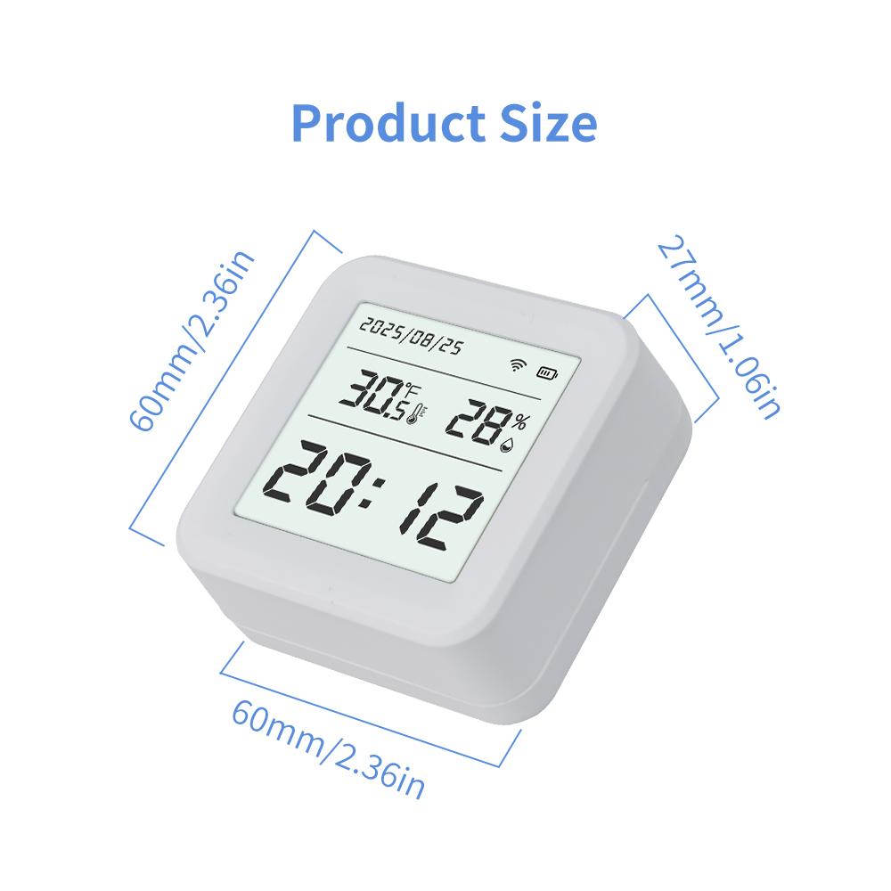 WiFi Temperature Sensor Indoor Thermometer and Hygrometer Tuya Smart Devices Smart Home Products Remote Monitoring 1 pcs WiFi