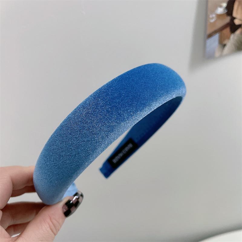 Chic Autumn Winter Soft Flannel Cloth Sponge Padded Headbands for Women Girls Daily Casual Shopping Headdress Simple Head Hoop