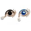 Brooches For Women Rhinestone Enamel Eyes Office Causal Brooch Pins Gifts Waterdrop Crystal Eyes