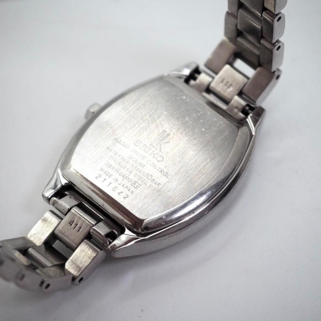 [USED] 4 SEIKO Lucia Watch, Radio-Controlled Solar, Tonneau Design, 1 Diamond, Women's, Lk