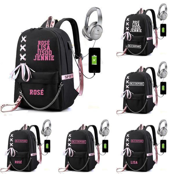 Bow Kids Stray Tie Strap Backpack Cartoon Letter Print Schoolbag Gift Fashion