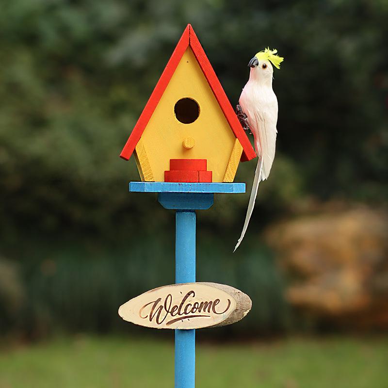 Xianci Outdoor Vogelhaus aus Massivholz: Garten-, Hof- oder Balkondekoration Ornament.