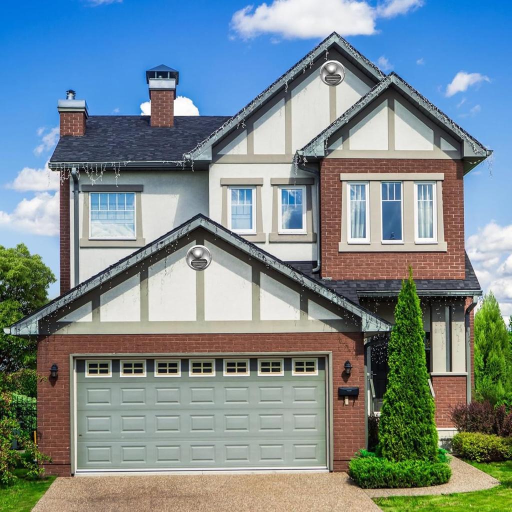 2 Stück 304 Edelstahl Lüftungsgitter Wandlüftungsabdeckung, Rund 98mm Lüftungsgitter Haube Abluftventilator Lüftungsabdeckung mit integriertem