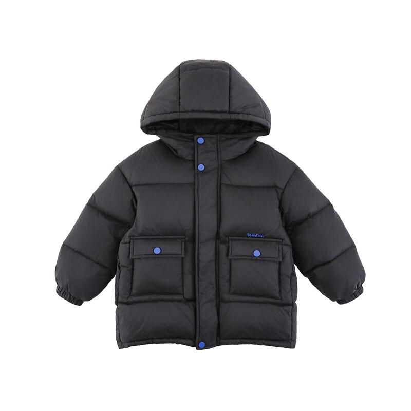 Yoyou Boys  2025 Winter High-Collar Hooded Down Jacket 90 cm