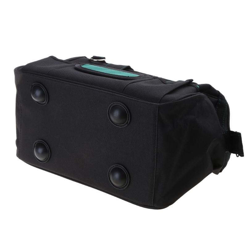 Multifunktionell verktygsväska med förtjockat Oxford-tyg Vattentät Bred öppning Verktygsförvaringsväska för elektriker