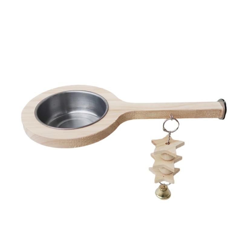 

Bird Standing Perch Screw Birdcage Feeder Bowl Parrots Cage Entertainment Toy Parrot Stand Food Water Feeding Bowl 1