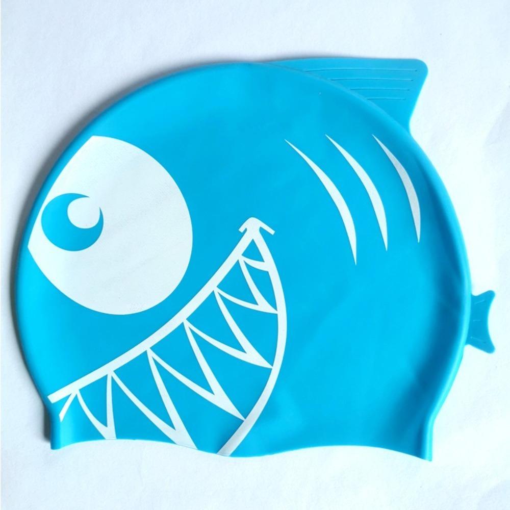 Waterproof Swimming Equipment Silicone Children's Pool Cap Cute Swimming Cap