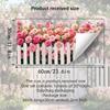 Multicolor Flower Wall Sticker Self-adhesive Flowers Pattern Wall Art Background Wall Ornament Fence Design