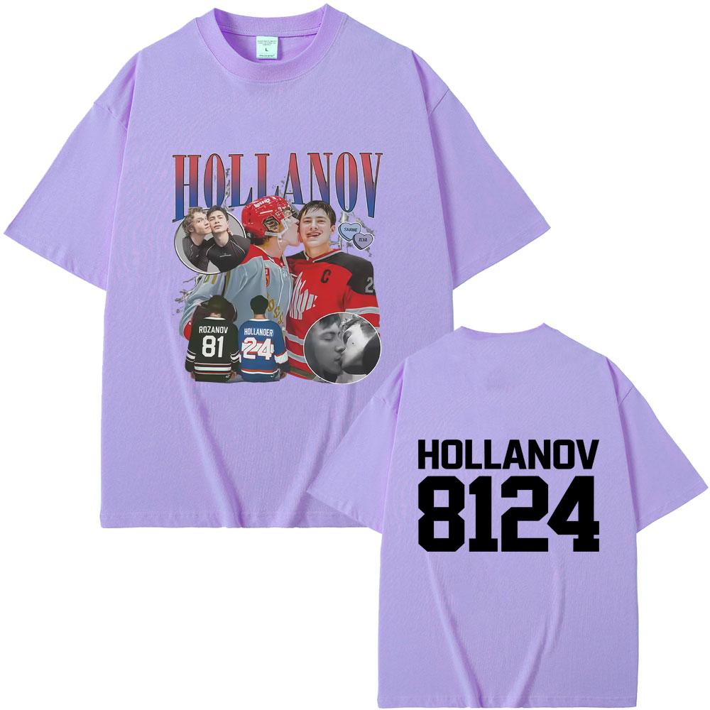 Heated Rivalry Shane Hollander Ilya Rozanov Hollanov 2481 Graphic Tshirt Men Women Fashion Casual T Shirts Male Vintage Tshirt