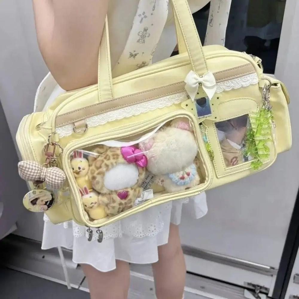 Y2K Neue Konzert Ita Tasche JK Große Kapazität Umhängetasche Süßes Mädchen Transparenter Rucksack Ausstellung DIY Abzeichen Display Umhängetasche