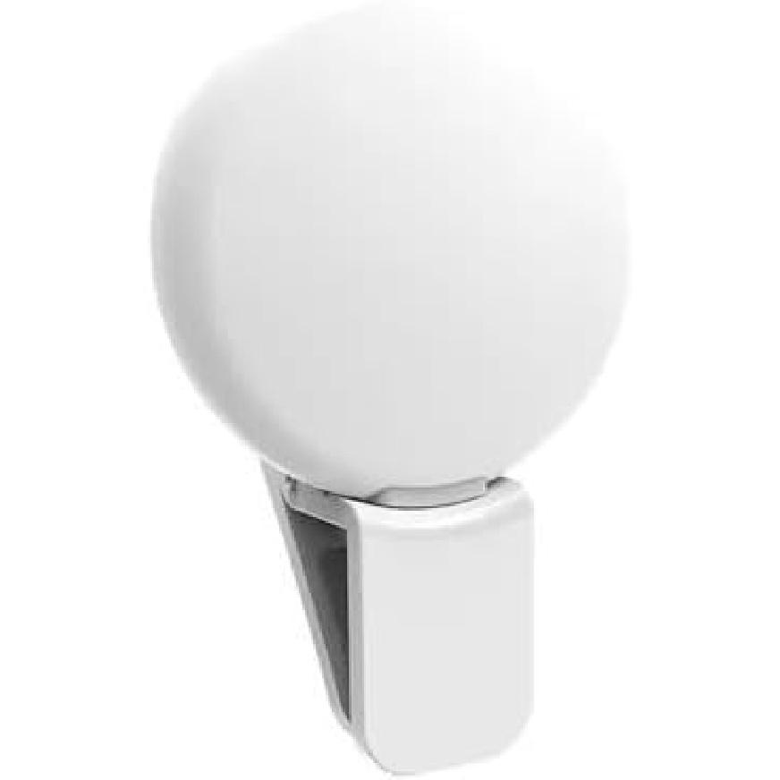 Clip-on LED Selfie Ring Light, Small Pocket-Size, 3 Brightness Levels, Rechargeable, Phone Camera Light, (White)