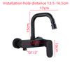 1PC Brass Black Lacquer Basin Faucet In-Wall Hot and Cold Water Mop Pool Faucet Single Outlet/Dual Outlet Water Choose