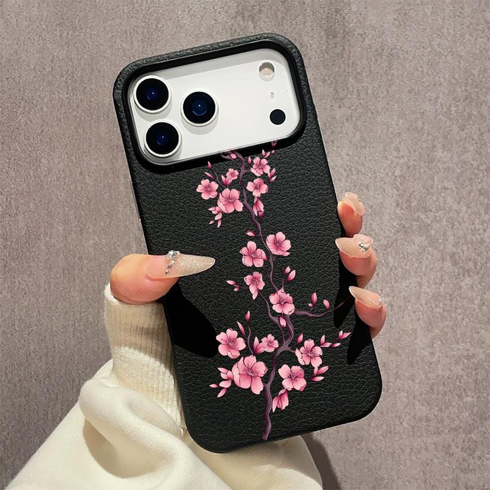 Pink Peach Blossoms Phone Case For iPhone 16 Pro Case iPhone 13 15 11 12 14 Pro Max 16e 15 Plus 17 Air Shockproof Cover