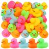306090120Pc  Mini Rubber Duck Toy Colored Small Multicolor Queak And Float Small Ducks In Bulk Ducks Birthday Gifts